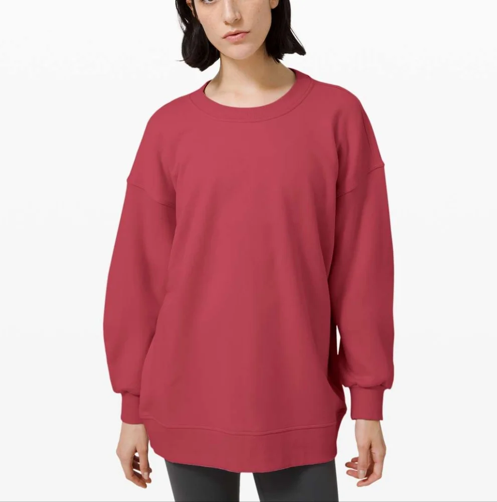 Lululemon Perfectly Oversized Crew Sweater Size 4 Chianti - Picture 2 of 6